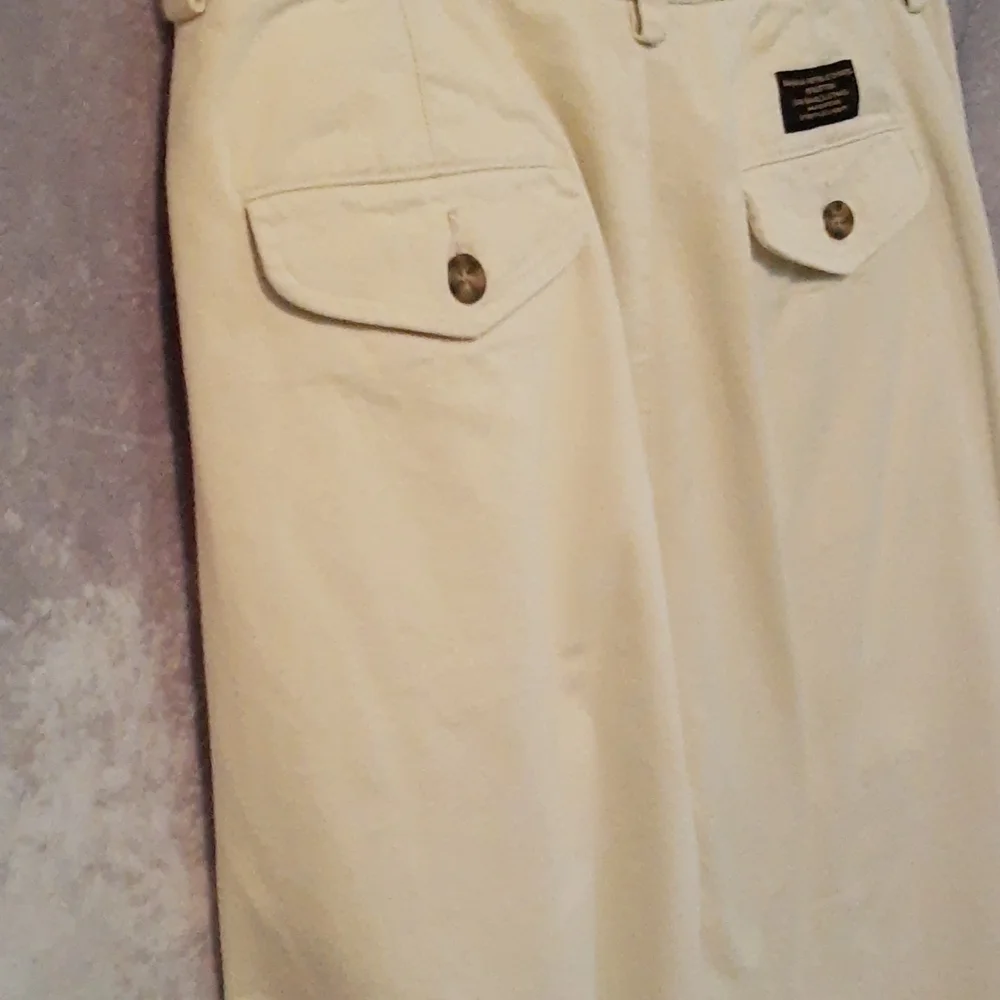Banana Republic 100% Cotton Smithfield Chino Pleated Men’s 36x32 Beige VTG 90s